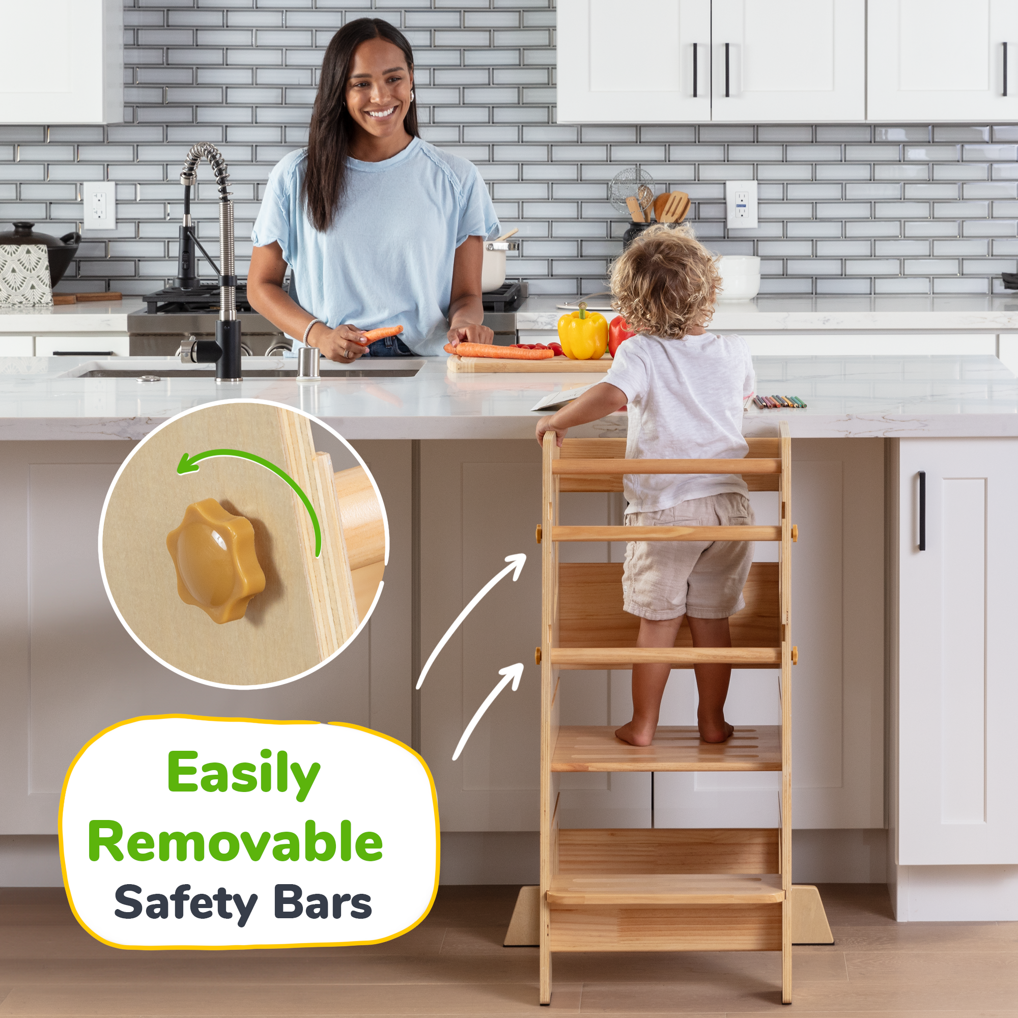 Toddler Tower - Adjustable Kitchen Stool Helper