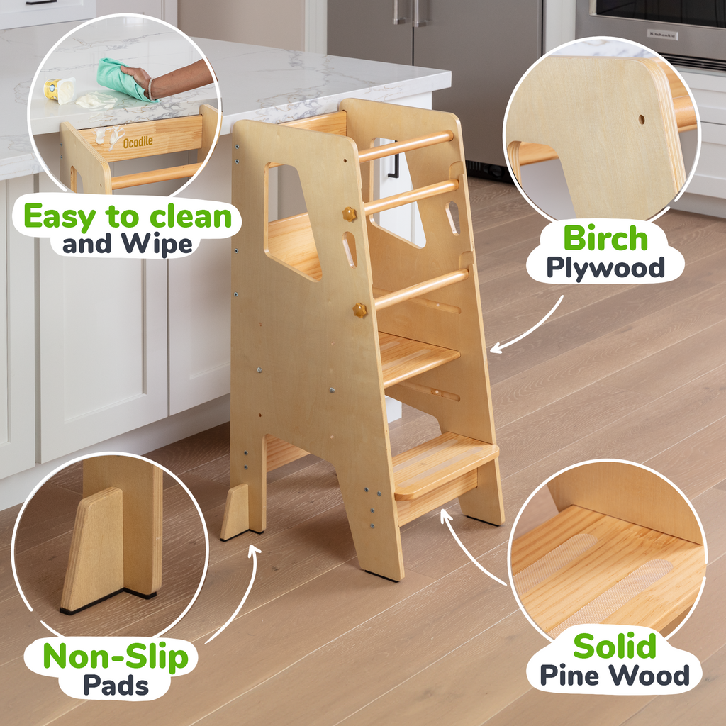 Toddler Tower - Adjustable Kitchen Stool Helper