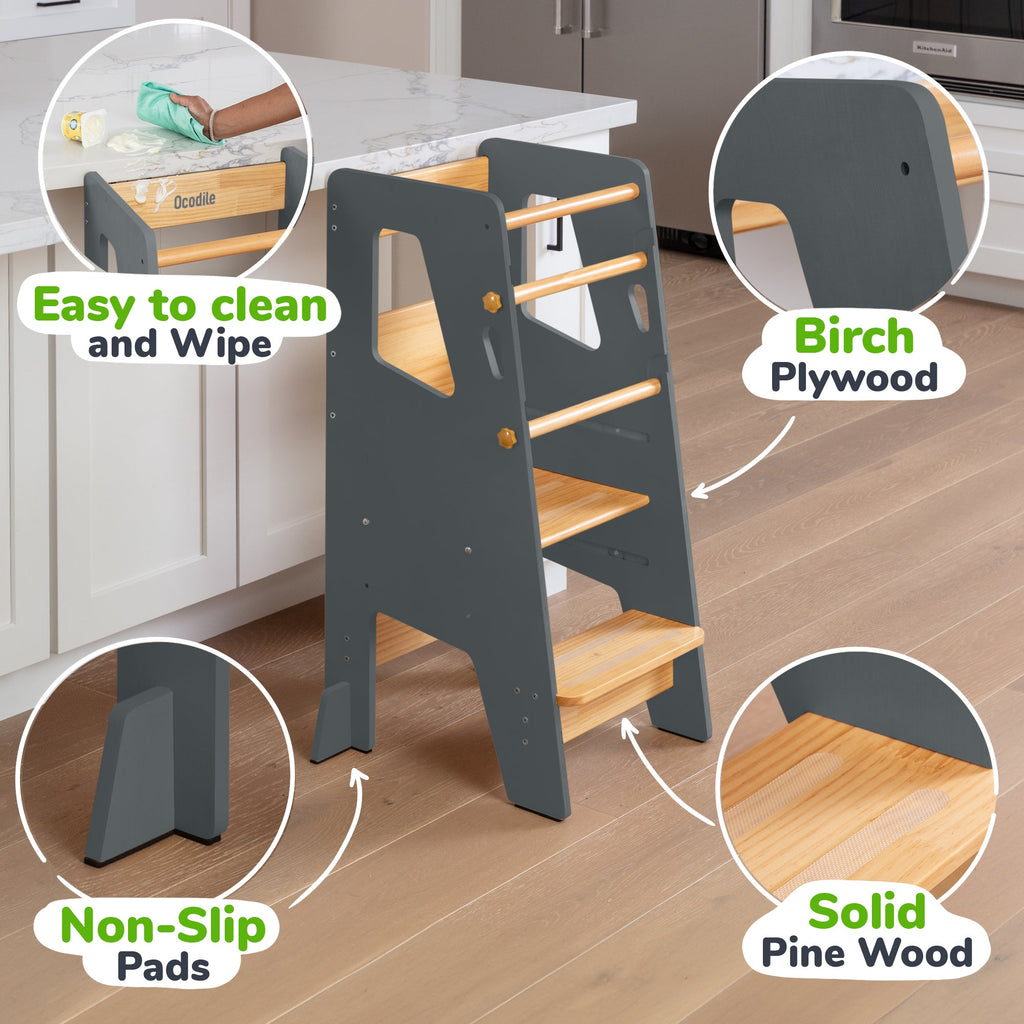 Toddler Tower - Adjustable Kitchen Stool Helper