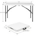 4ft/6ft Portable Plastic Folding Table – Indoor & Outdoor Dining