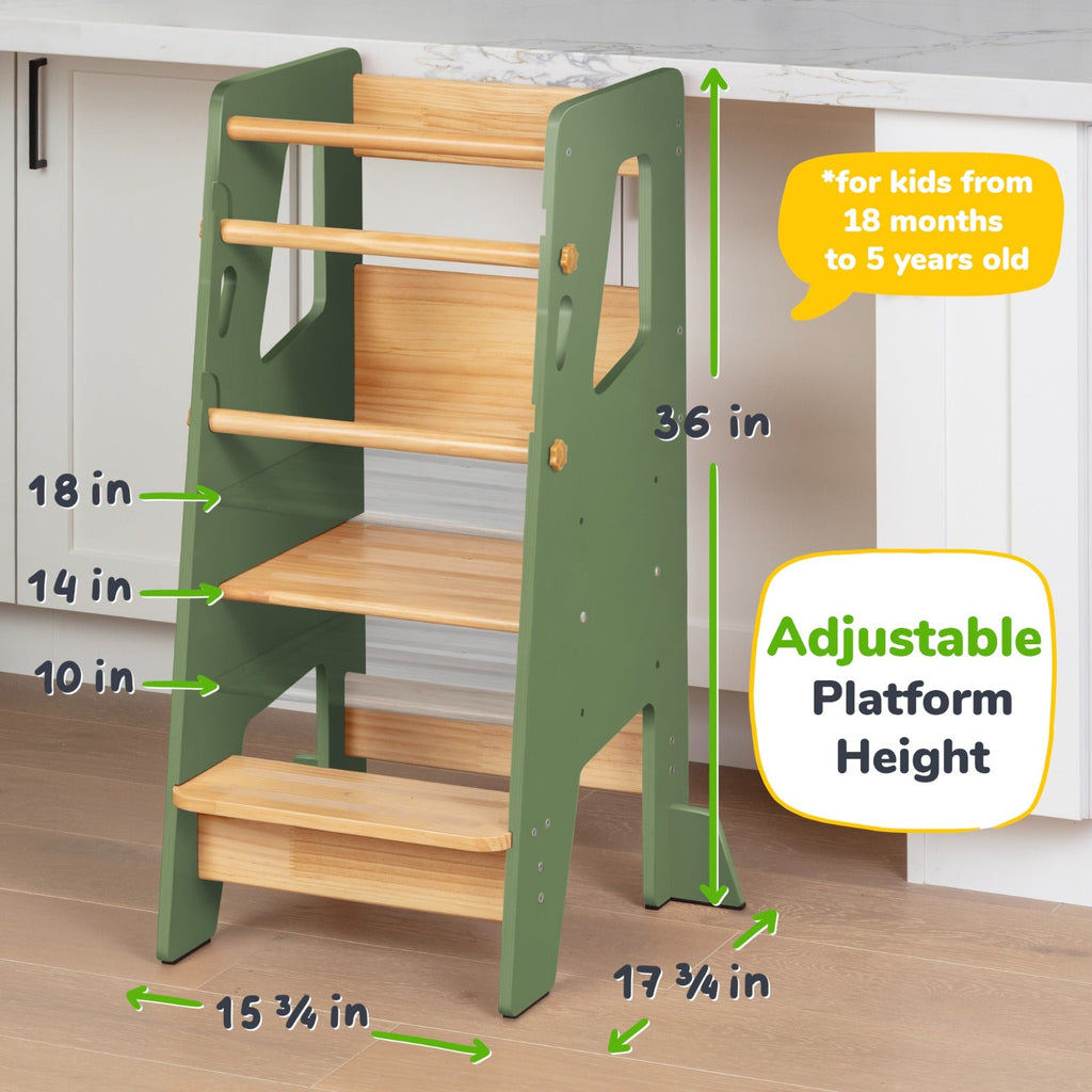 Toddler Tower - Adjustable Kitchen Stool Helper