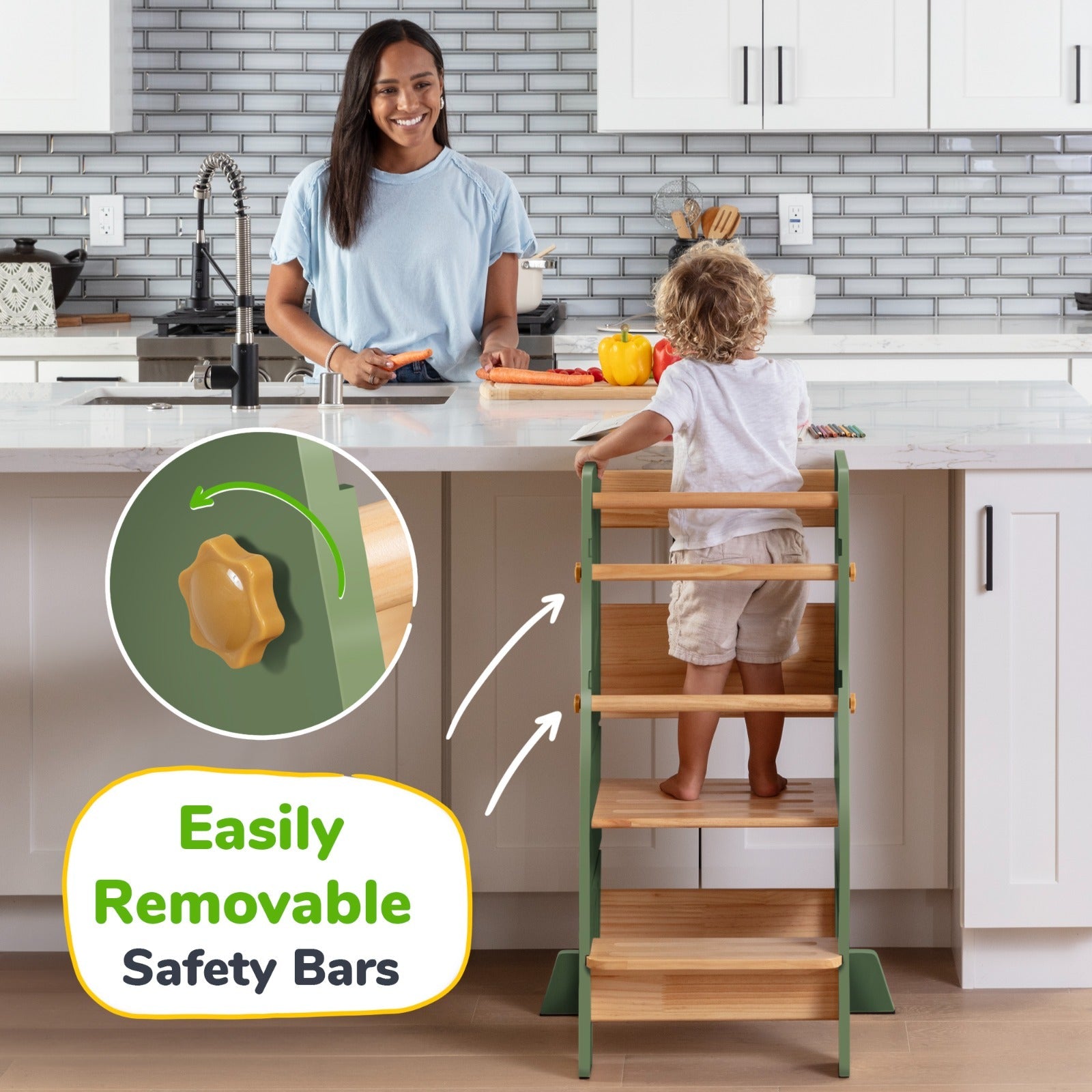 Toddler Tower - Adjustable Kitchen Stool Helper