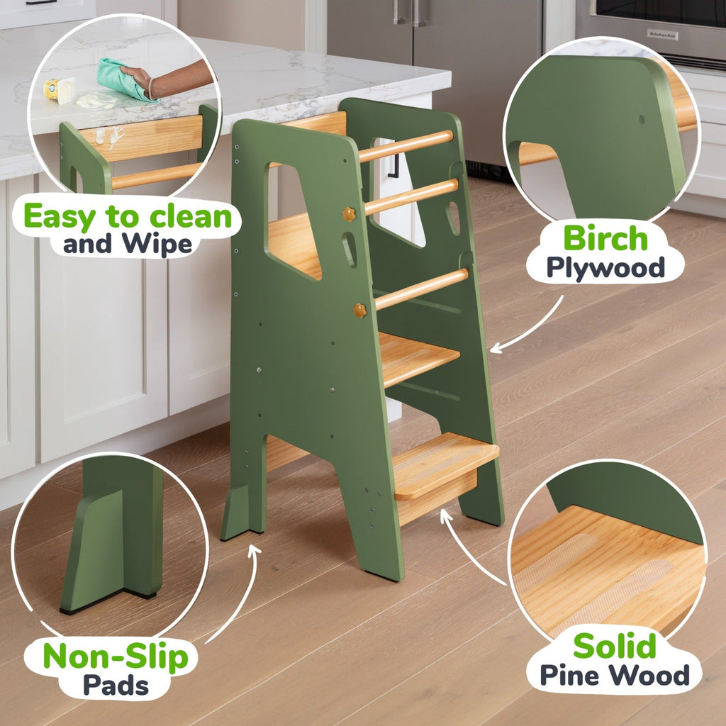 Toddler Tower - Adjustable Kitchen Stool Helper