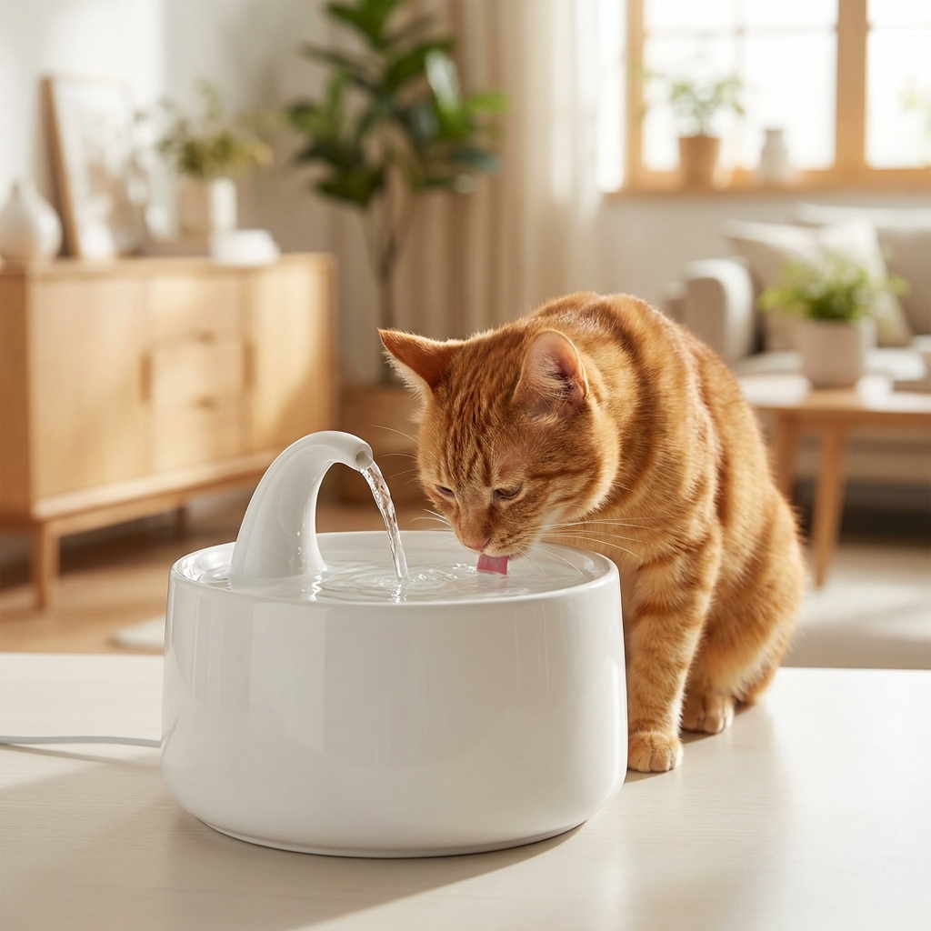 Fukubako™ ペット自動給水器（2.5L・静音ポンプ・活性炭フィルター）